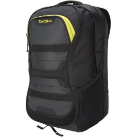 Targus Large Commuter Work and Play Large Gym Fitness Backpack with Protective Sleeve for 15.6-Inch , Black/Yellow