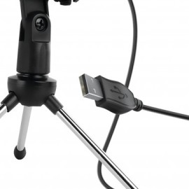 Hypergear Sound Advantage Condenser Pro-Audio Wired Tabletop Microphone With Tripod Base, Shock Mount, And Pop Filter