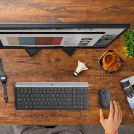 Logitech MK470 Slim Wireless Mouse and Keyboard Combo Black/Gray