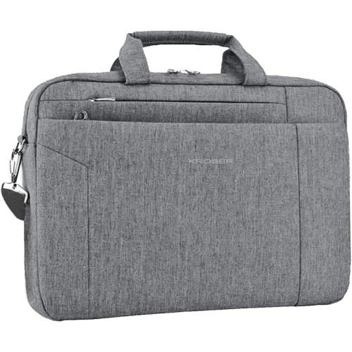 KROSER Laptop Bag 15.6 Inch Briefcase Shoulder Bag Water Repellent Laptop Bag Satchel Tablet Bussiness Carrying Handbag Laptop Sleeve for Women and Men-Grey