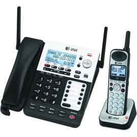 AT&T DECT 6.0 Phone/Answering System, 4 Line, 1 Corded/1 Cordless Handset