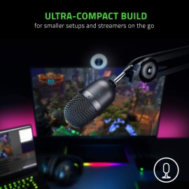 Razer Seiren Mini USB Condenser Microphone: for Streaming and Gaming on PC - Professional Recording Quality
