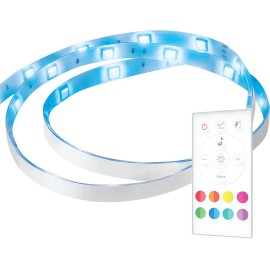 GE Lighting LED+ Color Changing Light Strip, 16 Colors + White, Music Syncing Strip Light, 16-Foot,