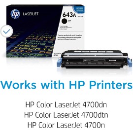 HP 643A - Black - original - LaserJet - toner cartridge (Q5950A) - for Color LaserJet 4700, 4700dn, 4700dtn, 4700n, 4700ph+