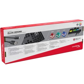 HyperX Alloy Origins Mechanical Gaming Keyboard, Software-Controlled Light & Macro Customization Tactile HyperX Aqua Switch