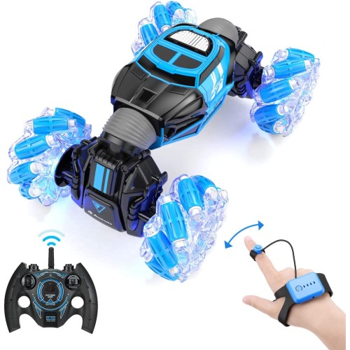 NQD RC Stunt Car 2.4GHz Remote Control Gesture Sensor Toy Car 4WD Transform Double Sided Rotating Off Road Vehicle