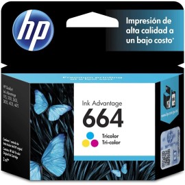 Cartridge HP 664 (F6V28AL) Color for Printer HP Deskjet Ink Advantage 1115, 2134, 2135, 2675, 3635, 3775, 3785, 3787, 3789, 3835, 4535, 4675, 5075, 5275 (1 Ink Hp 664 Color)
