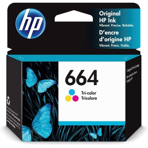 Cartridge HP 664 (F6V28AL) Color for Printer HP Deskjet Ink Advantage 1115, 2134, 2135, 2675, 3635, 3775, 3785, 3787, 3789, 3835, 4535, 4675, 5075, 5275 (1 Ink Hp 664 Color)