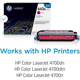 HP 643A - Magenta - original - LaserJet - toner cartridge (Q5953A) - for Color LaserJet 4700, 4700dn, 4700dtn, 4700n, 4700ph+