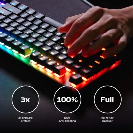 HyperX Alloy Origins Mechanical Gaming Keyboard, Software-Controlled Light & Macro Customization Tactile HyperX Aqua Switch
