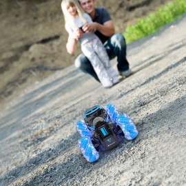 NQD RC Stunt Car 2.4GHz Remote Control Gesture Sensor Toy Car 4WD Transform Double Sided Rotating Off Road Vehicle