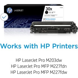 Original HP 30X Black High-yield Toner Cartridge, Works with HP LaserJet Pro M203 Series, HP LaserJet Pro MFP M227 Series, CF230X
