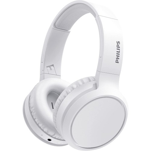 Philips H5205 Over-Ear Wireless Headphones with 40mm Drivers & BASS Boost on-Demand, White