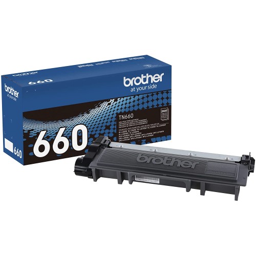 Brother Genuine High Yield Toner Cartridge, TN660, Replacement Black Toner, Page Yield Up To 2,600 Pages
