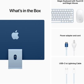 Apple iMac (24-inch, Apple M1 chip with 8‑core CPU and 8‑core GPU, 8GB RAM, 512GB) - Blue
