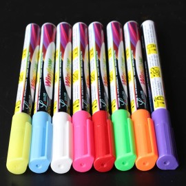 8 Colors/Set Liquid Chalk Markers Fluorescent Highlighter Ink Marker Pen  Dry Erase Bullet & Chisel Reversible Tip (6mm) Erasable for LED Writing  Menu