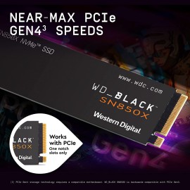 WD_BLACK SN850X NVMe SSD SSD 1 TB internal M.2 2280 PCIe 4.0 x4 (NVMe)
