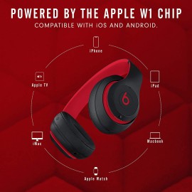 Beats Studio3 Wireless Noise Cancelling Over-Ear Headphones - Apple W1 Headphone Chip Defiant Black-Red