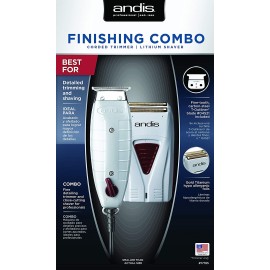 Andis Professional Finishing Combo T-Outliner Trimmer & Pro-Foil Lithium Shaver Set
