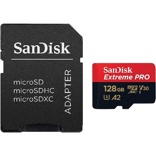 SanDisk Extreme Pro Flash memory card microSDXC to SD adapter included) - 128 GB