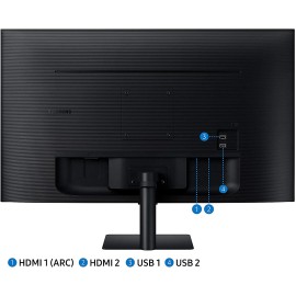 SAMSUNG M5 Series 32-Inch FHD 1080p Smart Monitor & Streaming TV (Tuner-Free), Netflix, HBO, Prime Video, & More, Apple Airplay, Bluetooth, Built-in Speakers, Remote Included (LS32AM500NNXZA)