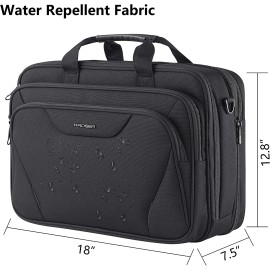 KROSER Premium Laptop Briefcase Fits Up to 17.3 Inch Laptop Expandable Water-Repellent Messenger Bag