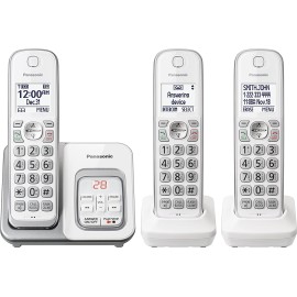 Panasonic Expandable Cordless Phone With Call Block & Answering Machine (3 Handsets)