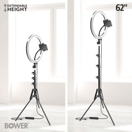 Bower Rgb Selfie Ring Light Studio Kit With Wireless Remote Control And Tripod (12-In.)