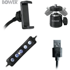 Bower WA-RGB10TT 10-in. RGB Selfie Desktop Ring Light Studio Kit