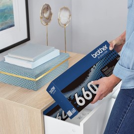 Brother Genuine High Yield Toner Cartridge, TN660, Replacement Black Toner, Page Yield Up To 2,600 Pages