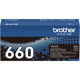 Brother Genuine High Yield Toner Cartridge, TN660, Replacement Black Toner, Page Yield Up To 2,600 Pages