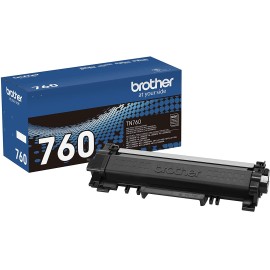 Brother Genuine TN760 High Yield Black Toner Cartridge with approximately 3,000 page yield/cartridge