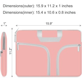HESTECH 15.6 Laptop Sleeve Case Cover Protective Bag for 15"inch Pink