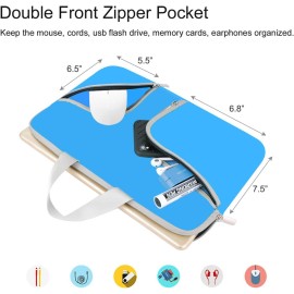 HESTECH Laptop case 14 inch,Chromebook Sleeve Cover,Neoprene Protective Carrying Bag for 14-15.6" Blue