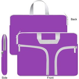 HESTECH Laptop case 14 inch,Chromebook Sleeve Cover,Neoprene Protective Carrying Bag for 14-15.6" Purple