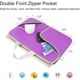HESTECH Laptop case 14 inch,Chromebook Sleeve Cover,Neoprene Protective Carrying Bag for 14-15.6" Purple