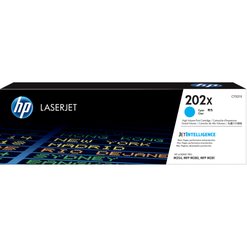 HP 202X High Yield Cyan Original LaserJet Toner Cartridge