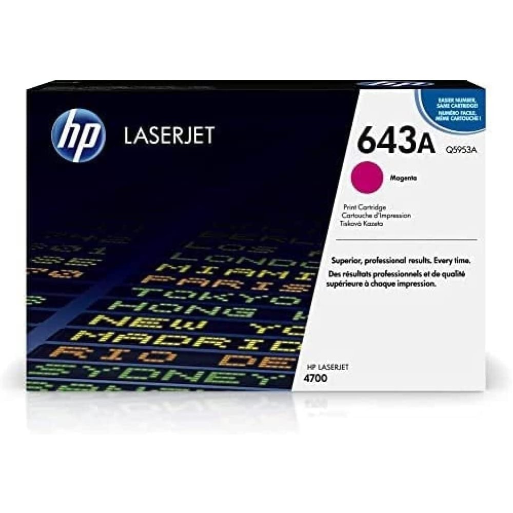 HP 643A - Magenta - original - LaserJet - toner cartridge (Q5953A) - for Color LaserJet 4700, 4700dn, 4700dtn, 4700n, 4700ph+