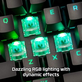 HyperX Alloy Origins Mechanical Gaming Keyboard, Software-Controlled Light & Macro Customization Tactile HyperX Aqua Switch