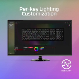 HyperX Alloy Origins Mechanical Gaming Keyboard, Software-Controlled Light & Macro Customization Tactile HyperX Aqua Switch