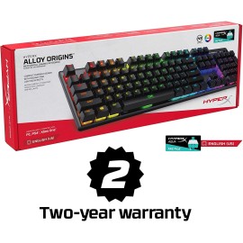 HyperX Alloy Origins Mechanical Gaming Keyboard, Software-Controlled Light & Macro Customization Tactile HyperX Aqua Switch