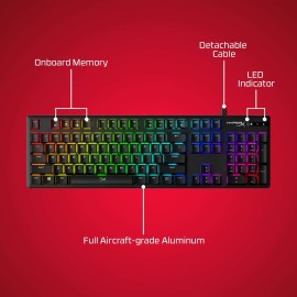 HyperX Alloy Origins Mechanical Gaming Keyboard, Software-Controlled Light & Macro Customization Tactile HyperX Aqua Switch