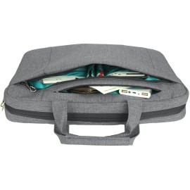 KROSER Laptop Bag 15.6 Inch Briefcase Shoulder Bag Water Repellent Laptop Bag Satchel Tablet Bussiness Carrying Handbag Laptop Sleeve for Women and Men-Grey