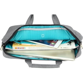 KROSER Laptop Bag 15.6 Inch Briefcase Shoulder Bag Water Repellent Laptop Bag Satchel Tablet Bussiness Carrying Handbag Laptop Sleeve for Women and Men-Grey