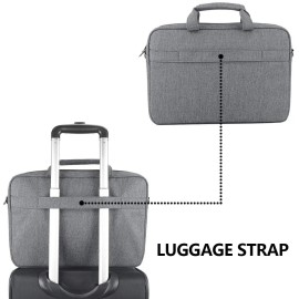 KROSER Laptop Bag 15.6 Inch Briefcase Shoulder Bag Water Repellent Laptop Bag Satchel Tablet Bussiness Carrying Handbag Laptop Sleeve for Women and Men-Grey