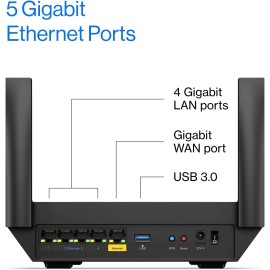 Linksys MR20EC-AMZ Hydra 6 Dual-Band Mesh WiFi 6 Router Coverage up to 2000 sq. ft, 25+ Devices, and Speed up to 3.0 Gbps