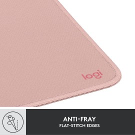 Logitech Studio Series - Keyboard and mouse pad - anti-slip rubber base, easy gliding, spill-resistant surface - dark rose