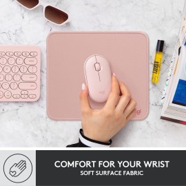 Logitech Studio Series - Keyboard and mouse pad - anti-slip rubber base, easy gliding, spill-resistant surface - dark rose