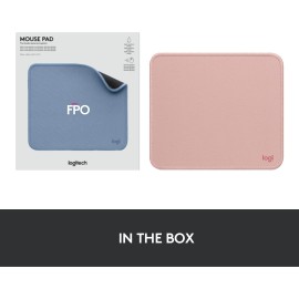 Logitech Studio Series - Keyboard and mouse pad - anti-slip rubber base, easy gliding, spill-resistant surface - dark rose