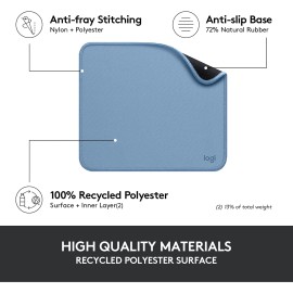 Logitech Studio Series - Keyboard and mouse pad - anti-slip rubber base, easy gliding, spill-resistant surface - lavender